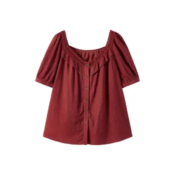 XIANGYING Shirts Women's Red