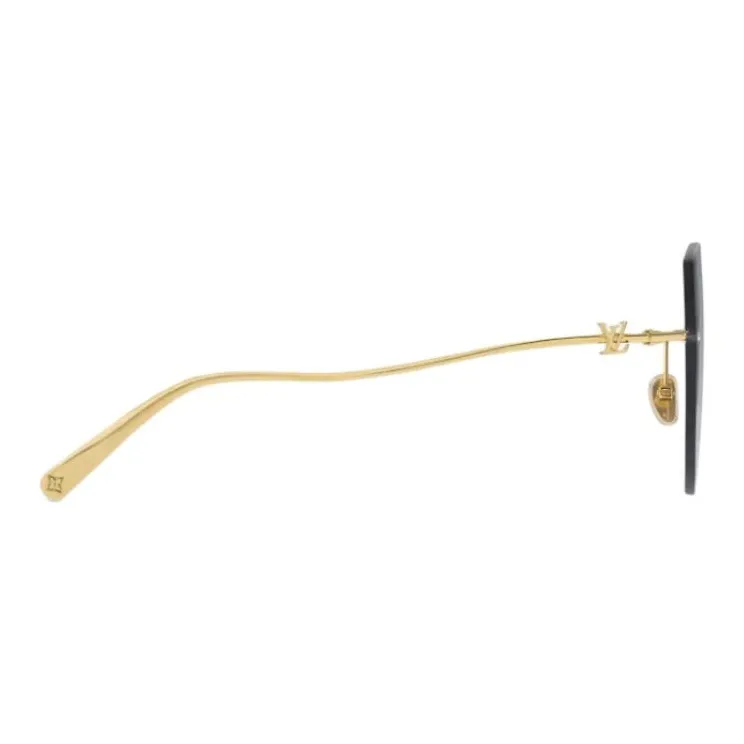 LOUIS VUITTON Metal Cat Eye Sunglasses Women's Gold-2