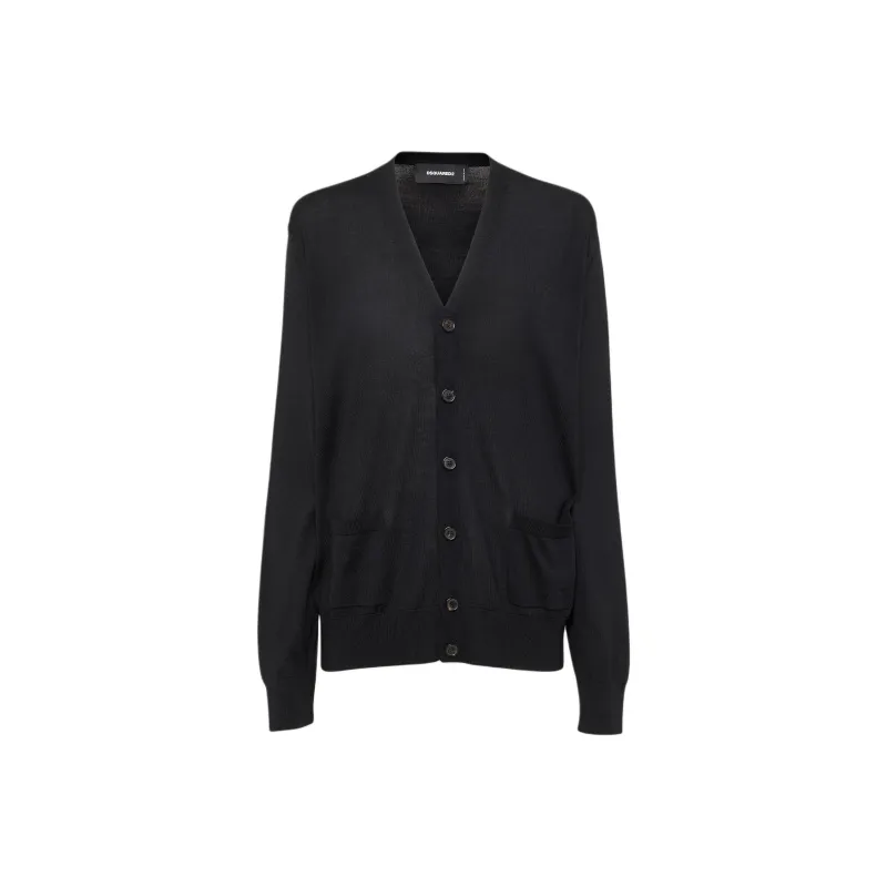 DSQUARED 2 V Neck Buttoned Knitted Cardigan-0