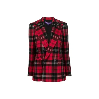 Ralph Lauren Collection Kellin Tartan Wool Blazer