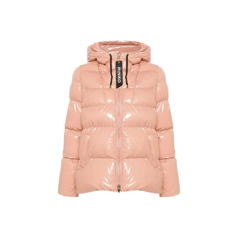 PINKO High Shine Hooded Puffer Jacket-0