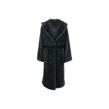 ERMANNO SCERVINO Belted Straight Hem Shearling Coat