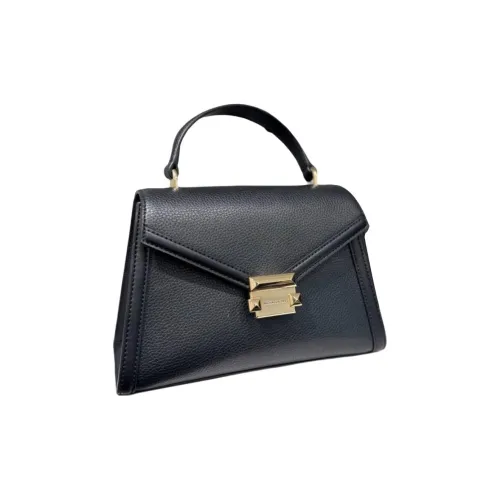 MICHAEL KORS Whitney Leather One Shoulder Handbag Medium Size Women's Black