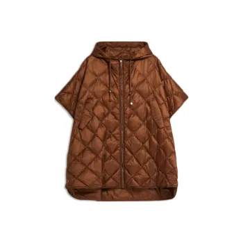 MaxMara Albi Drawstring Zip-Up Cape