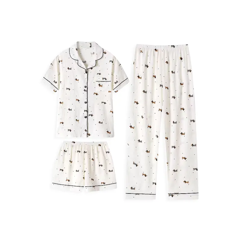 WANANNI Pajama Set Women's White-0