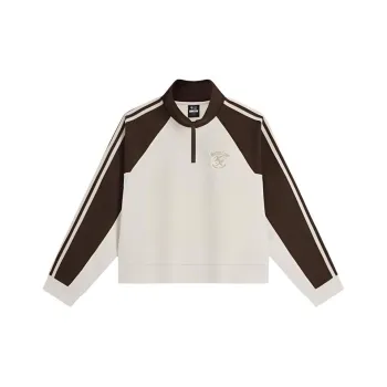 XTEP Sweatshirt Women's Cotton White/Volcanic Brown