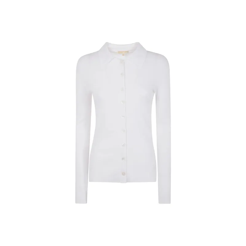 MICHAEL MICHAEL KORS Ribbed Button Up Cardigan-0