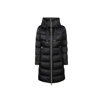 HERNO Zip Up Drawstring Coat