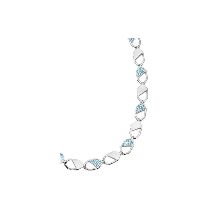 FENDI Brass Necklaces Unisex Silver-1
