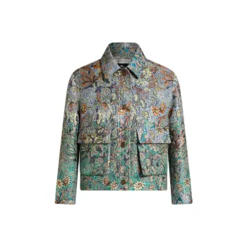 ETRO Floral Jacquard Buttoned Jacket
