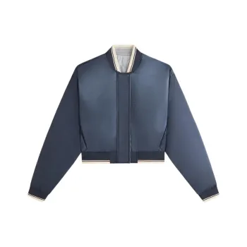KITH Women's Landry Cropped Satin Bomber 'Placid'
