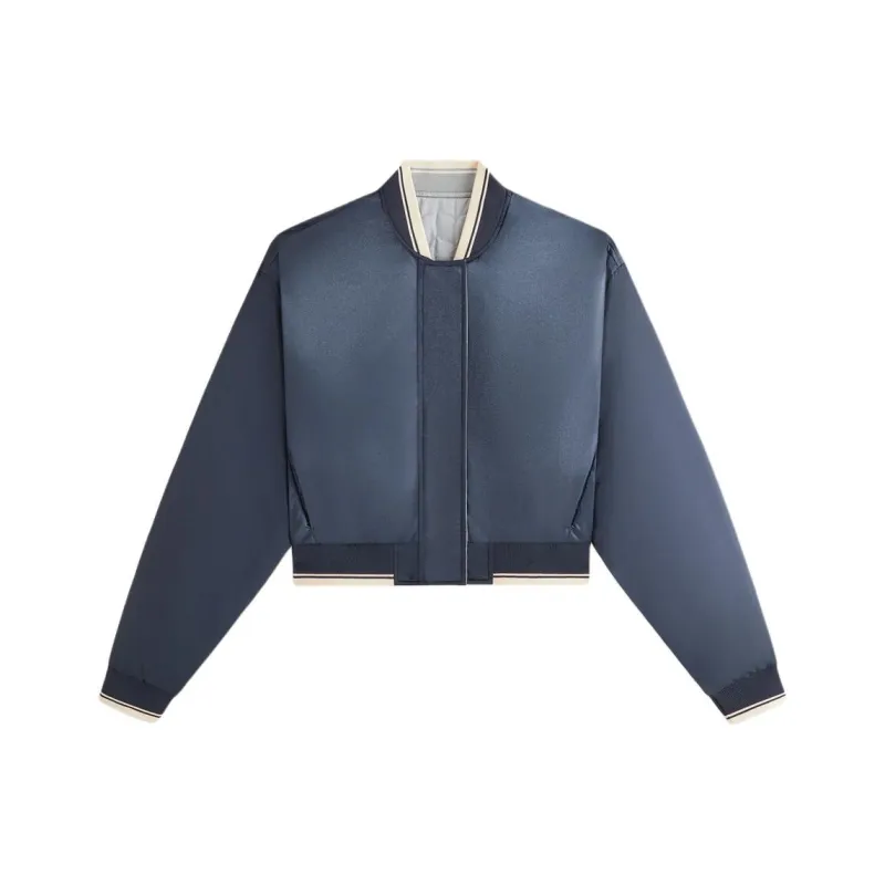 KITH Women's Landry Cropped Satin Bomber 'Placid'-0