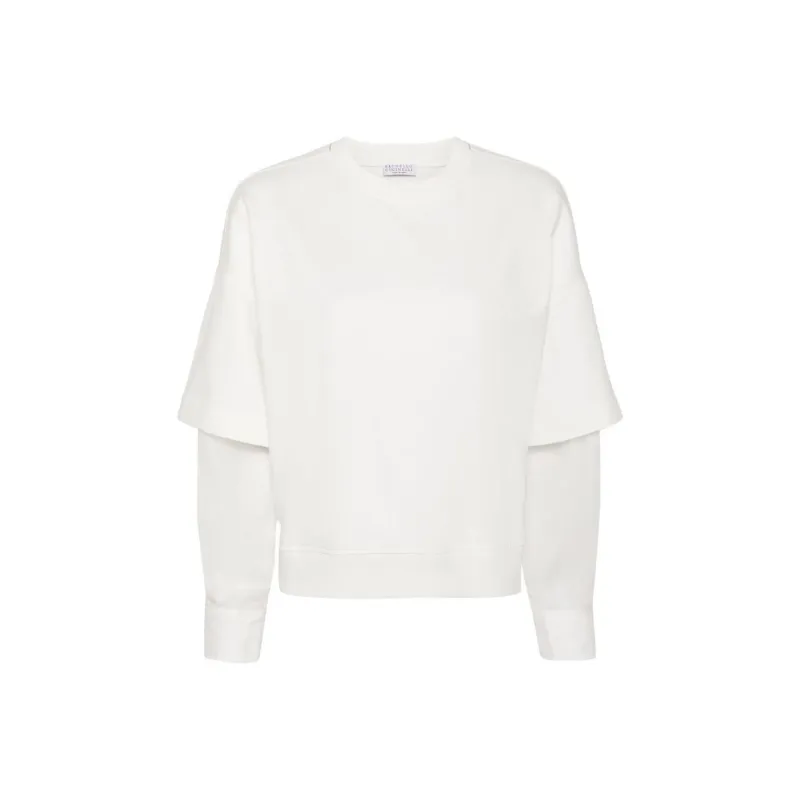 Brunello Cucinelli Monili chain Layered Sweatshirt-0