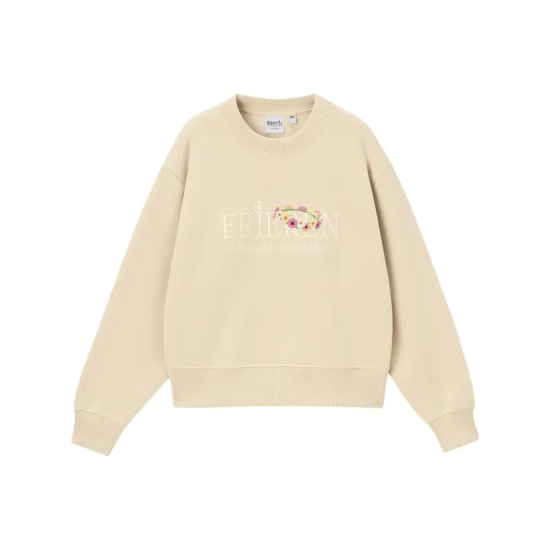 GU Funeral Freelen Collaboration Sweatshirts Women's Beige-0