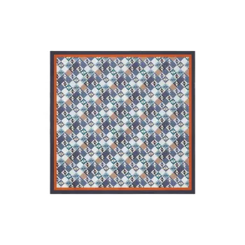 FENDI Mulberry Silk Scarves Women's Blue