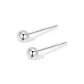 [1 Pair]4mm Round Head Stud Earrings[999 Fine Silver]