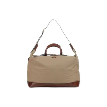 THE BRIDGE Leather trim Canvas Luggage Bag