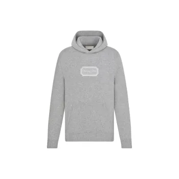 DIOR Homme Logo Patch Long Sleeved Hoodie