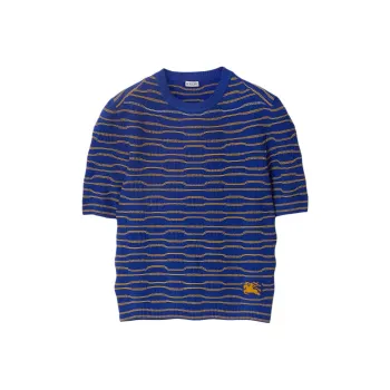 Burberry Logo Intarsia Knit Cropped Top