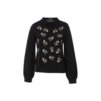 QIAOWANNI Knitwear Women's Phantom Black