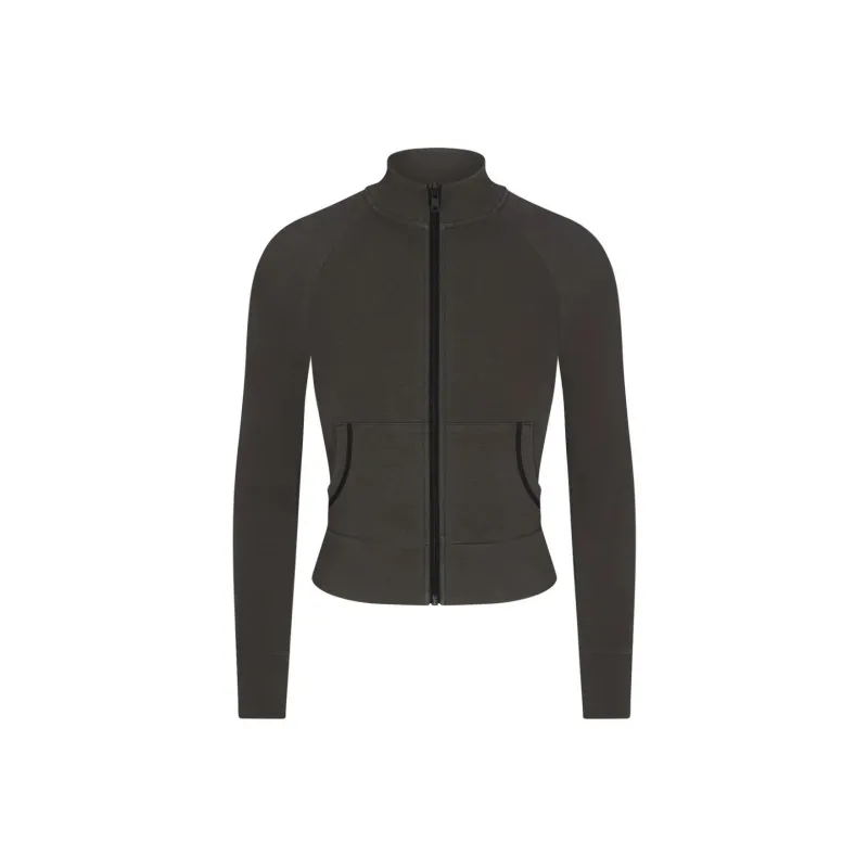 SKIMS SS24 Summer Collection OUTDOOR TRACK JACKET Jackets & Coats Women's WASHED ONYX/Washable Agate-0