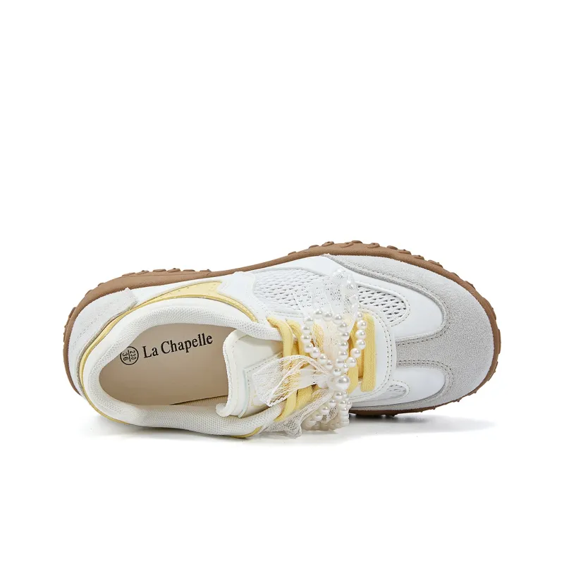 La Chapelle Cushioning, Slip Resistant, And Breathable Low Top Casual Shoes Women's Yellow-4