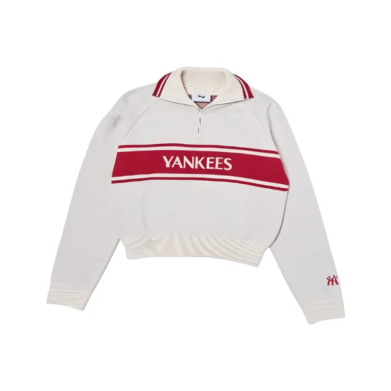 MLB New York Yankees Sweatshirt Women's Dark Cream-0