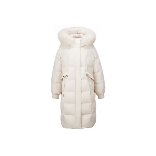 XIANGYING Down Jacket Women's Beige