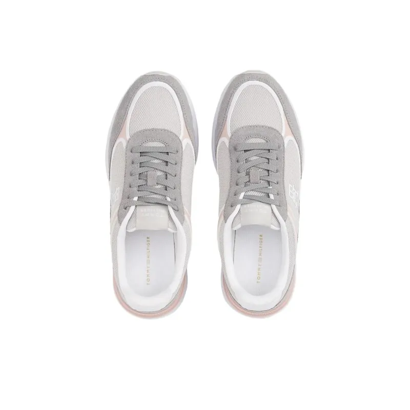 Tommy Hilfiger TH Monogram Low Top Casual Shoes Women's Gray-3