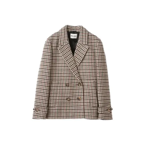 MIU MIU FW23 Business Suits Coats Women's Light Umber