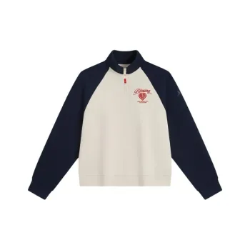 XTEP Sweatshirt Women's Mountain Moon White/Forest Night Blue