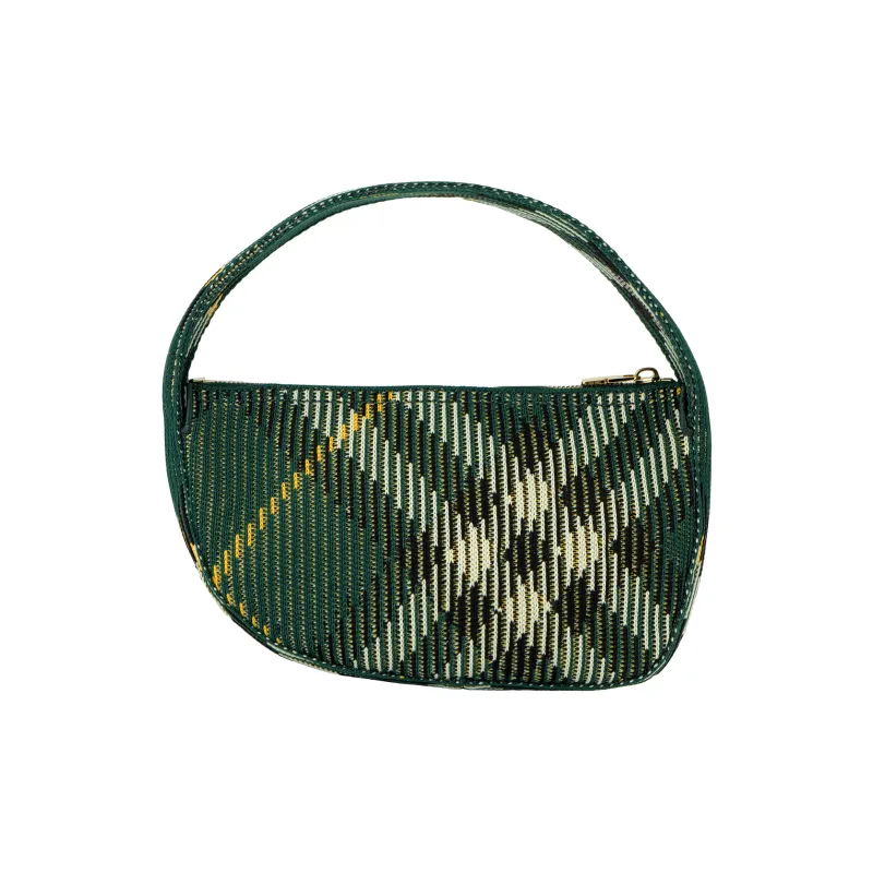 Burberry Nylon One Shoulder Handbags Mini Women's Green Plaid-2
