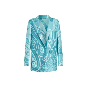 ETRO Swirl print Silk Blazer