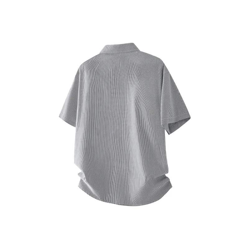 SOIE Shirt Unisex Yellow With White Stripes-31