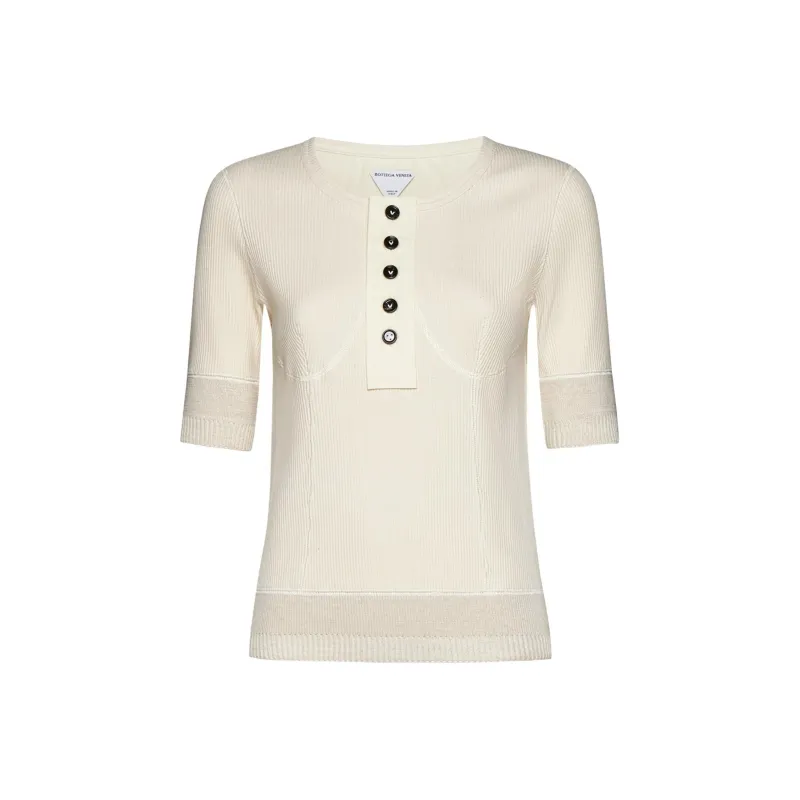 Bottega Veneta Slim Fit Ribbed Knit Top-0
