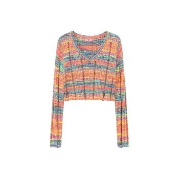 CHUU Knitwear Women's Rainbow Stripes