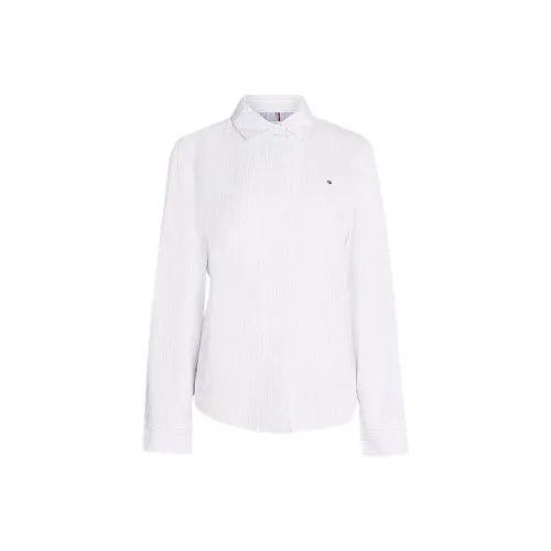 Tommy Hilfiger Regular Fit Stripe Stretch Oxford Shirt Shirt Women's Blue