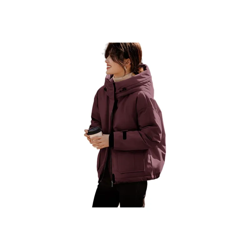 XWI Down Jacket Women's Dark Reddish Purple-0