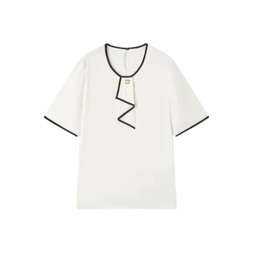 EICHITOO Chiffon shirt Thirlwall Women's Raw White Splicing 15