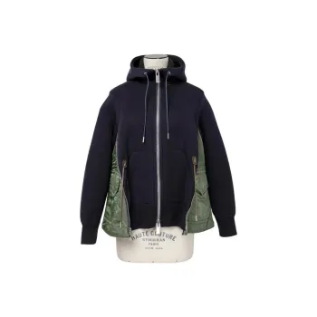 Sacai Sponge Sweat Zip-up Hoodie