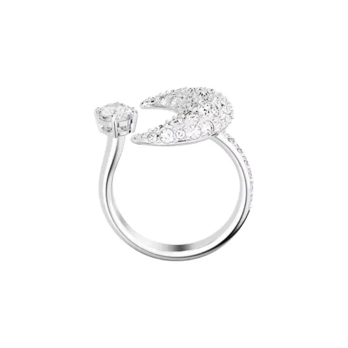 Swarovski Crystal Rings Unisex Silver