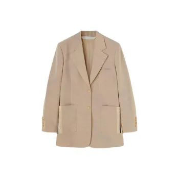 PALM ANGELS Knit Tape Blazer Beige