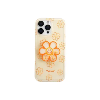 Sopi Acrylic Material Sunflower Rocking Fun Stand Phone Cases Compatible With IPhone 16/15 Pro Max/Apple 13/14 Pro/Max