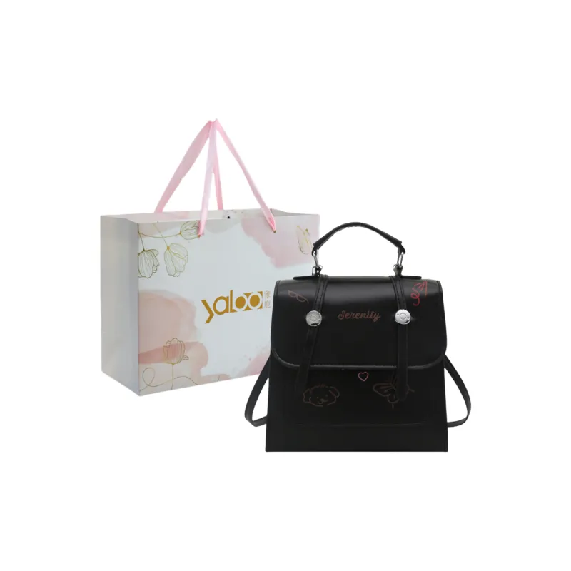Yalu PU Backpack Unisex Blue/Pink/White/Black-12