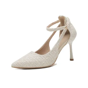 Than Than Me Slim Heel High Heels Women's White