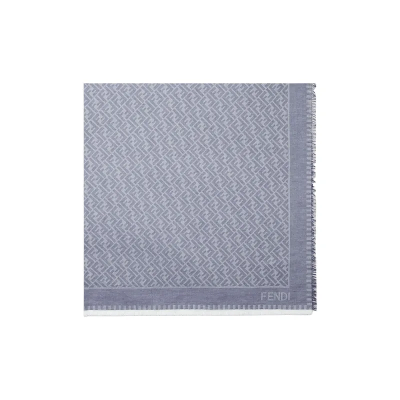 FENDI Cotton Shawls Women's Blue-0