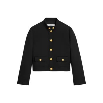 CELINE Verneuil Jacket In Double Faced Wool Tricotine