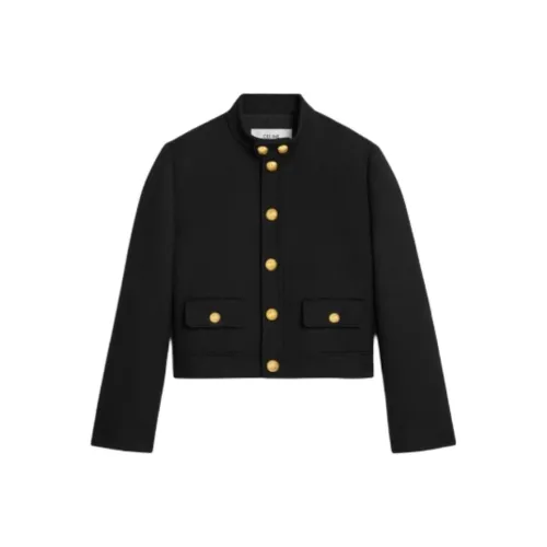 CELINE Verneuil Jacket In Double Faced Wool Tricotine