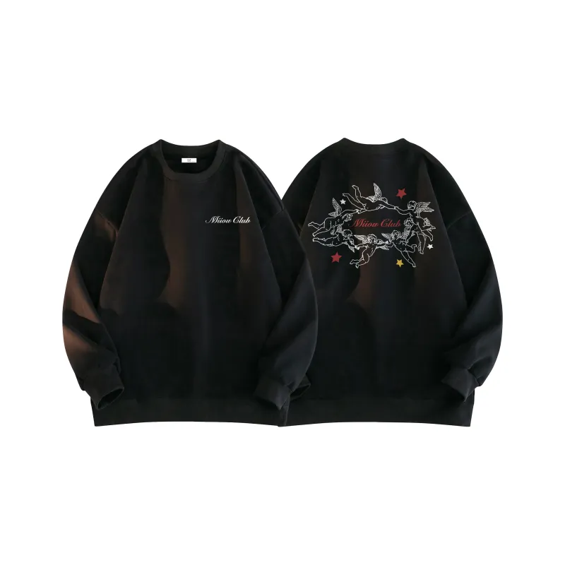MIIOW Trend Party Series Sweatshirt Unisex White-21