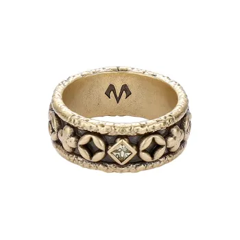 BABAMA White Gold Plated Copper Rings Unisex